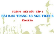 Bài 2.25 trang 43 SGK Toán 6 tập 1 Kết nối tri thức